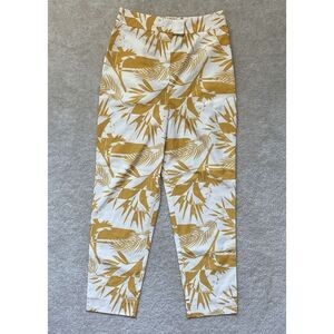 BCBGMAXAZRIA Madison Taffeta Slim Trouser NWT Women's Size 8 Mustard